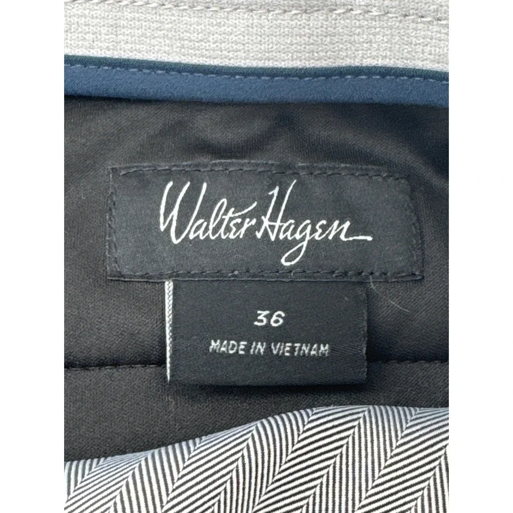 Walter Hagen Mens Golf Shorts Navy Blue Flat Front Performance Size 36 - Picture 3 of 6